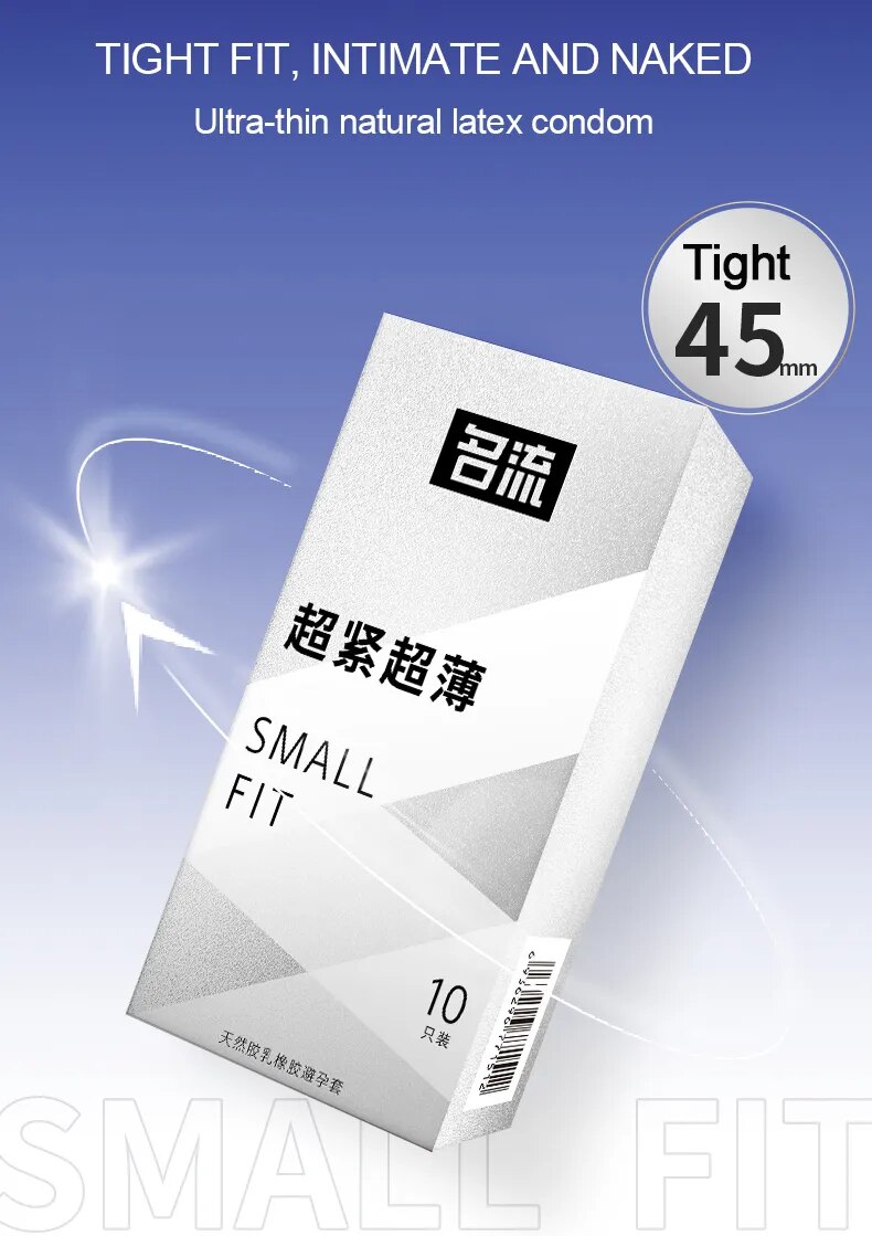 Bao cao su Mingliu kích thước nhỏ 45mm 30 chiếc, siêu mỏng, bao cao su cao su tự nhiên nam tránh thai