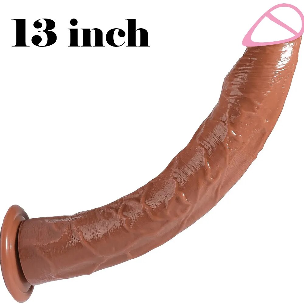 Đồ chơi tình dục thực tế, dương vật lớn 13 inch, mềm mại, mắc hút, sản phẩm người lớn cho nam và nữ, chơi đường hậu môn