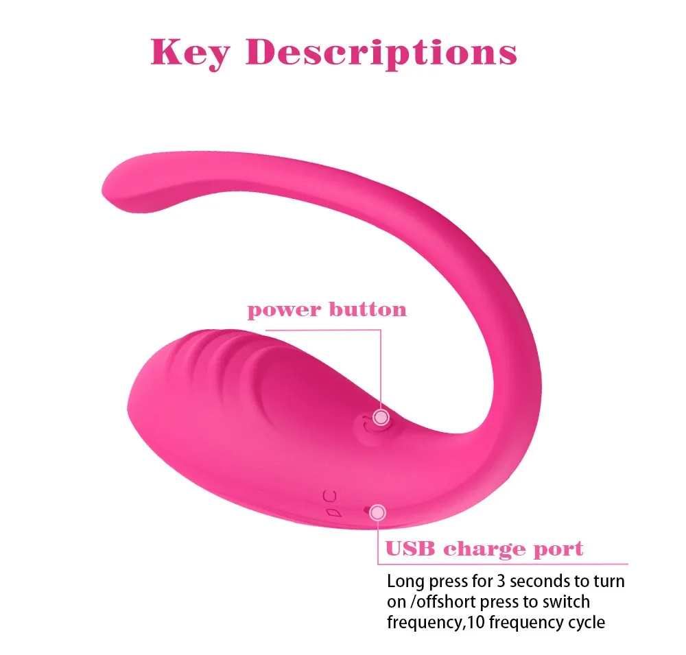Đồ chơi tình dục không dây kết nối Bluetooth kích thích G-spot phụ nữ, kiểm soát từ xa, đeo trong quần lót 