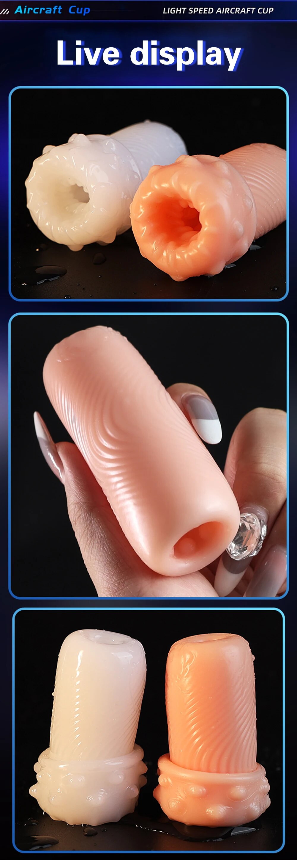 Ống tự sướng nam cầm tay, đồ chơi tình dục cho nam giới, âm đạo mềm, sản phẩm tình dục nam mini tập luyện dương vật 