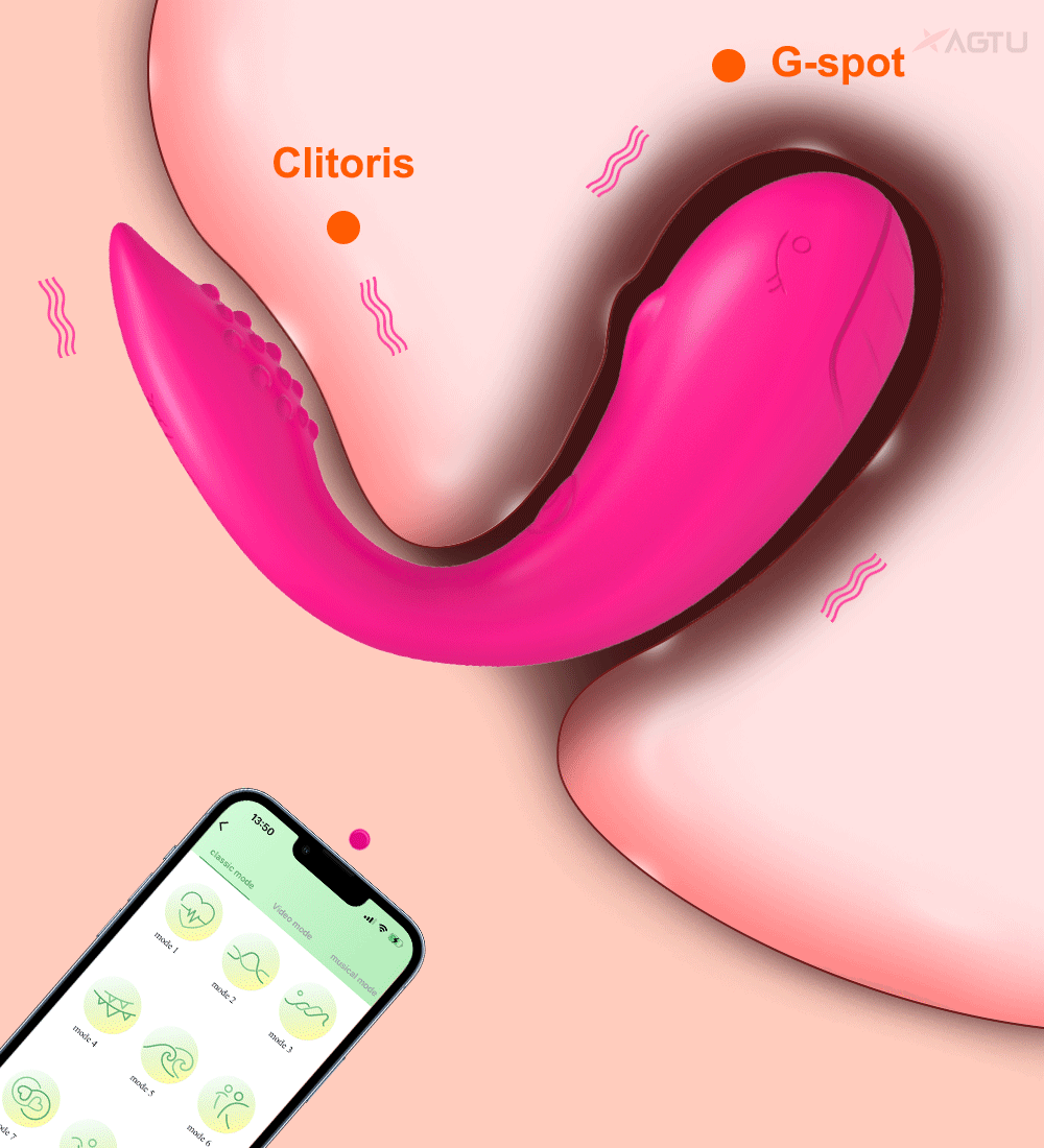 Đồ chơi tình dục cho người trưởng thành kết nối qua Bluetooth, kích thích G-spot, Clitoris và âm đạo, kiểm soát bằng ứng dụng 