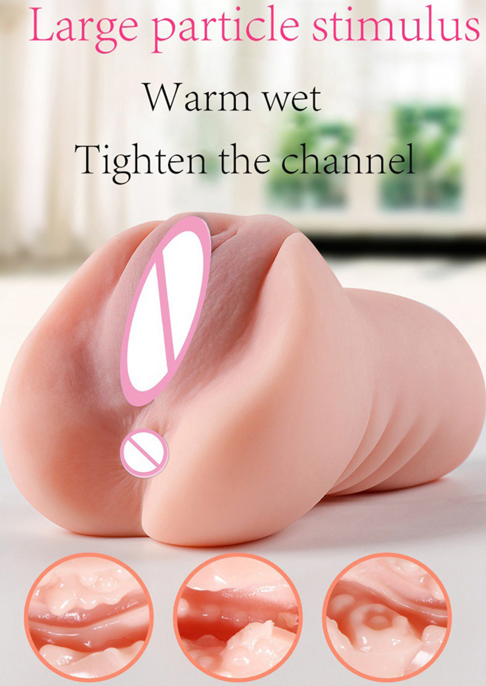 Ống tự sướng nam âm đạo giả 3D, mềm mại, chân thực, sản phẩm tình dục nam cho tự sướng 