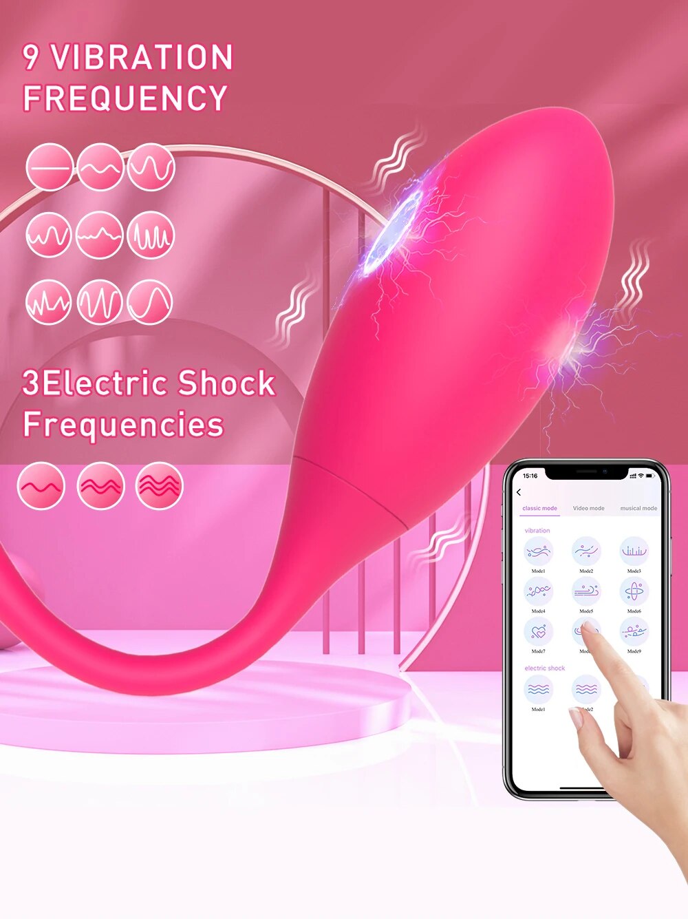  APP Control Kegel Electric Shock Vaginal Balls For Women Clit Stimulation Vibrator Sex Toy Female Masturbation Vibrating Egg