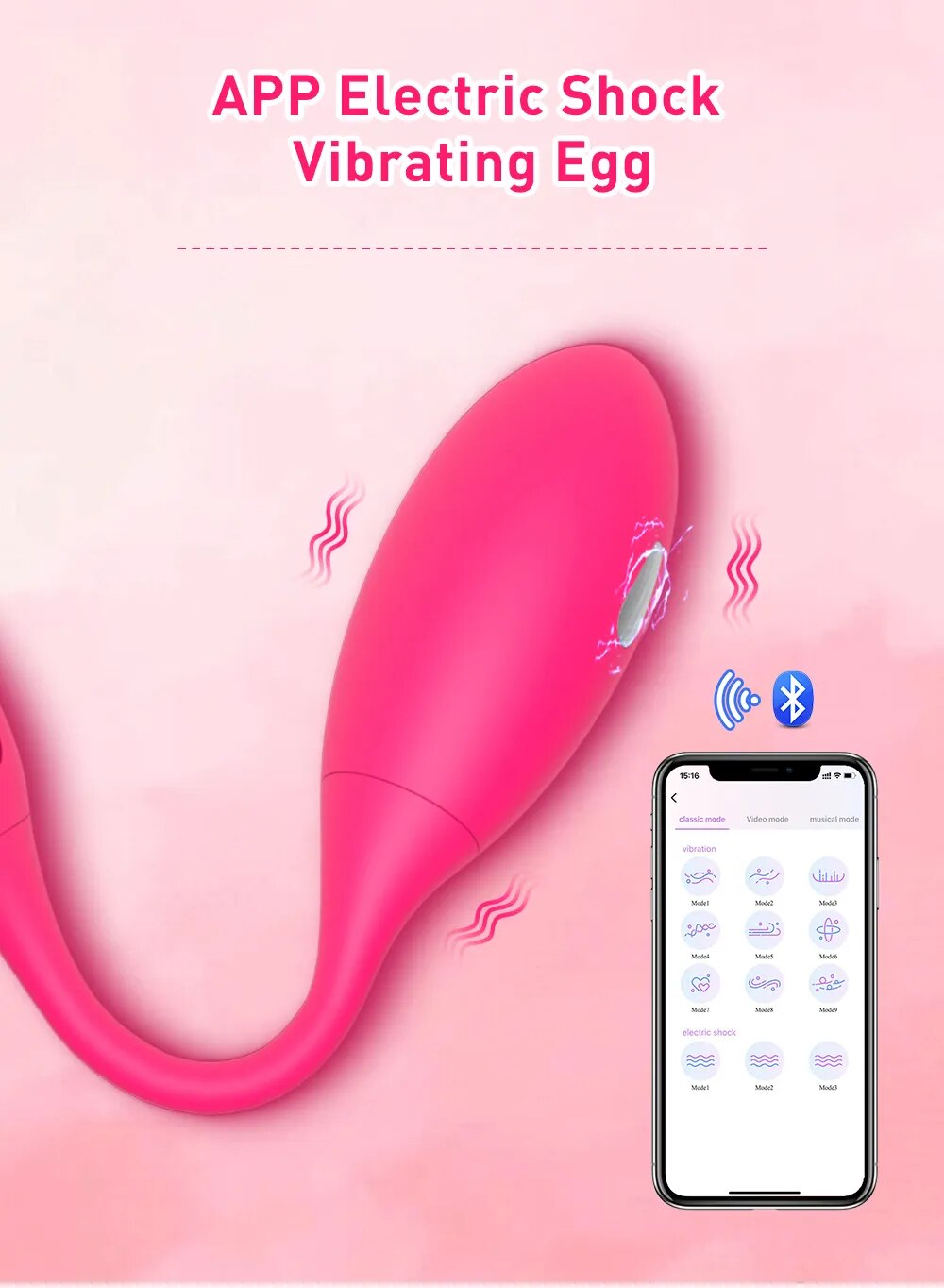  APP Control Kegel Electric Shock Vaginal Balls For Women Clit Stimulation Vibrator Sex Toy Female Masturbation Vibrating Egg